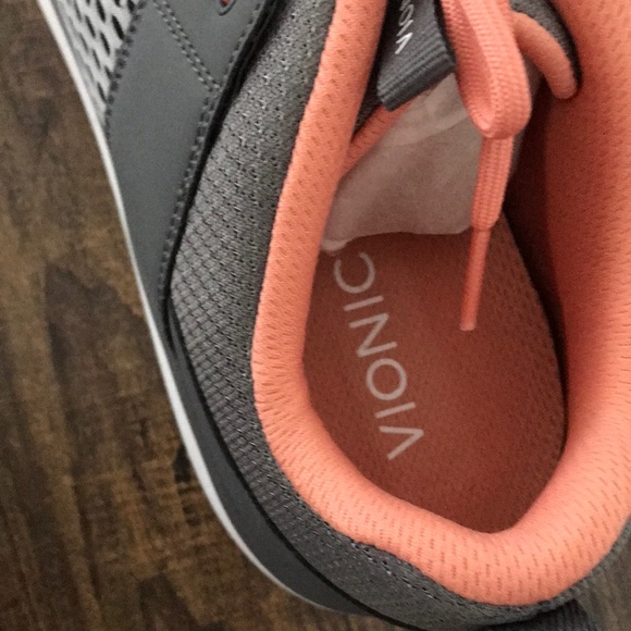 Vionic Mesh Lace-Up Athletic Sneakers - Coro - charcoal a395066 - Picture 6 of 6